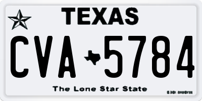 TX license plate CVA5784