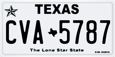 TX license plate CVA5787