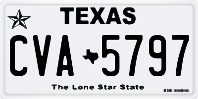 TX license plate CVA5797