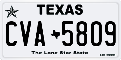 TX license plate CVA5809