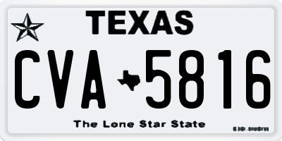 TX license plate CVA5816