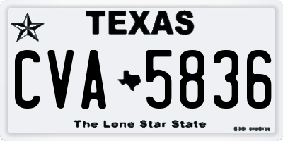 TX license plate CVA5836