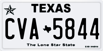 TX license plate CVA5844