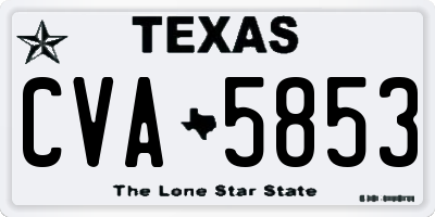 TX license plate CVA5853