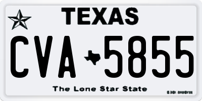 TX license plate CVA5855
