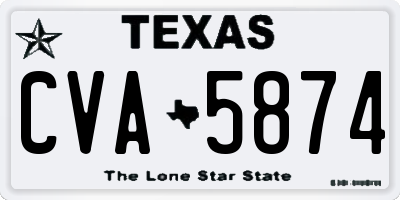 TX license plate CVA5874