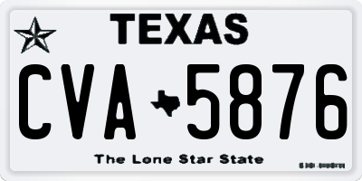 TX license plate CVA5876