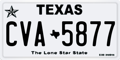 TX license plate CVA5877