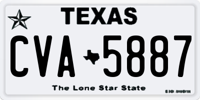 TX license plate CVA5887
