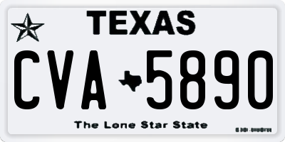 TX license plate CVA5890