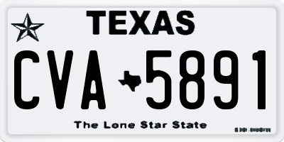 TX license plate CVA5891