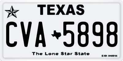 TX license plate CVA5898