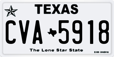 TX license plate CVA5918