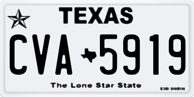 TX license plate CVA5919