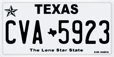 TX license plate CVA5923
