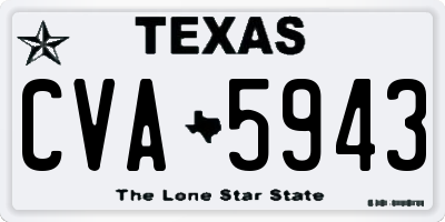TX license plate CVA5943