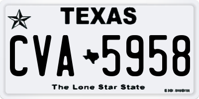 TX license plate CVA5958