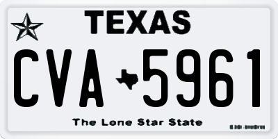 TX license plate CVA5961