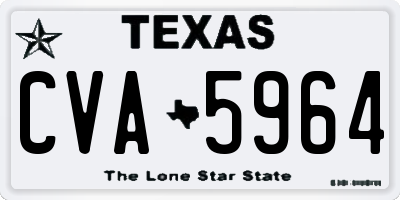 TX license plate CVA5964