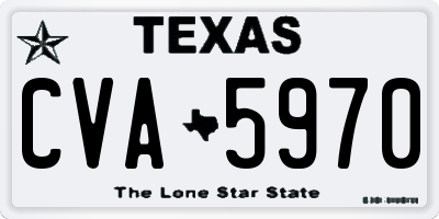 TX license plate CVA5970