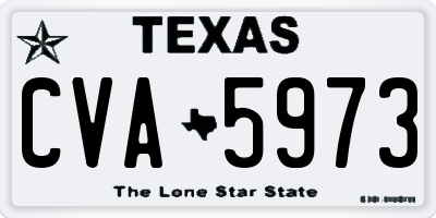 TX license plate CVA5973