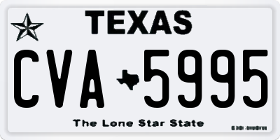 TX license plate CVA5995
