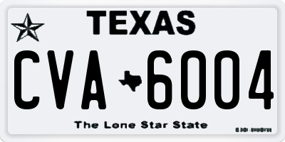 TX license plate CVA6004