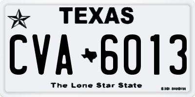 TX license plate CVA6013