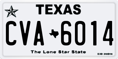 TX license plate CVA6014