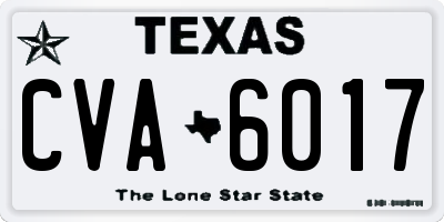 TX license plate CVA6017