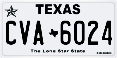 TX license plate CVA6024