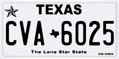 TX license plate CVA6025