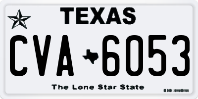TX license plate CVA6053