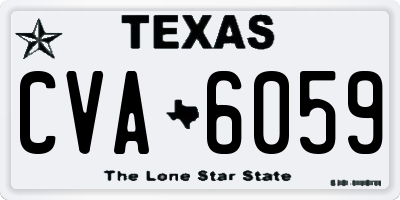 TX license plate CVA6059