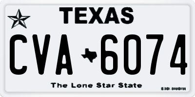 TX license plate CVA6074