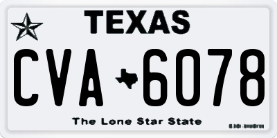 TX license plate CVA6078