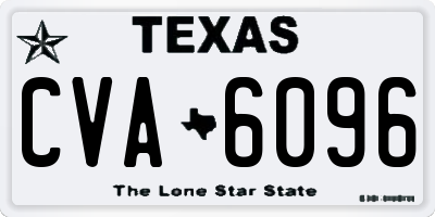 TX license plate CVA6096