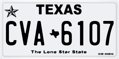TX license plate CVA6107