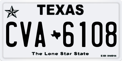 TX license plate CVA6108