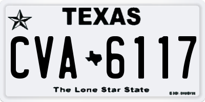 TX license plate CVA6117