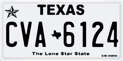 TX license plate CVA6124