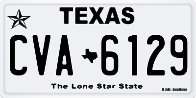 TX license plate CVA6129