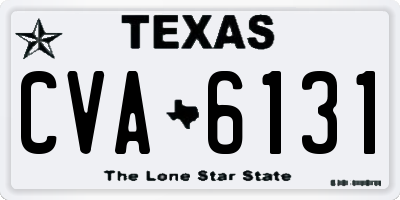 TX license plate CVA6131