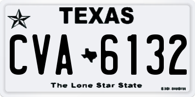 TX license plate CVA6132