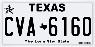 TX license plate CVA6160
