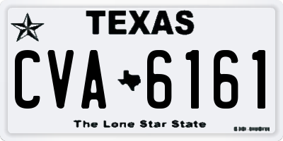 TX license plate CVA6161