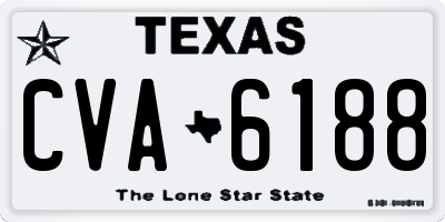TX license plate CVA6188