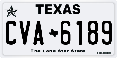 TX license plate CVA6189