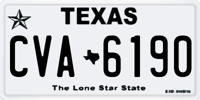 TX license plate CVA6190