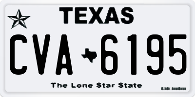 TX license plate CVA6195